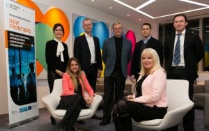 Minister MMOC, Dr Chris Horn and Participants at the DIT IADT New Frontiers Showcase