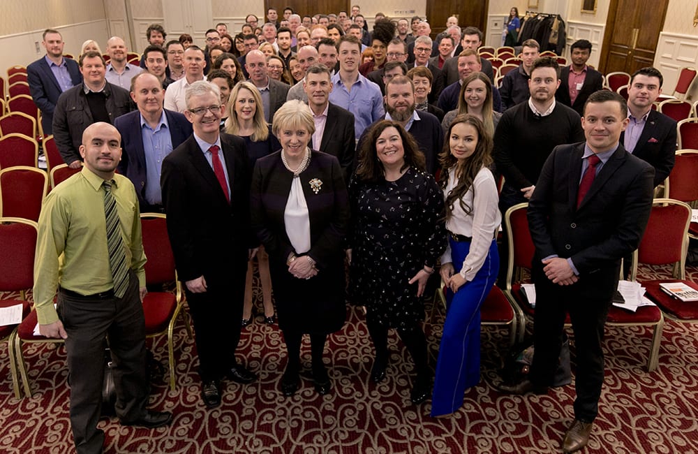 Group photo of the attendees with Minister Heather Humphreys TD