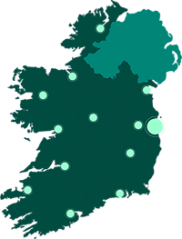 Enterprise Ireland New Frontiers programme map minimalist 200