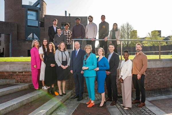 New Frontiers in Cork MTU 1 An Taoiseach, Micheál Martin, pictured with graduates of the New Frontiers Phase 2 Programme 2024 at Munster Technological University (MTU), Bishopstown Campus. Also pictured are Ciara Concannon (National New Frontiers Manager) and Aoife McInerney (Cork Programme Manager). The graduation event, hosted by the Rubicon Centre, celebrated the achievements of emerging entrepreneurs who completed the intensive startup development programme.